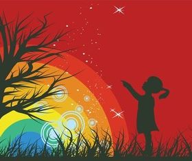 Rainbow Background Graphics art vector