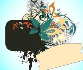 Grunge Floral Design vector