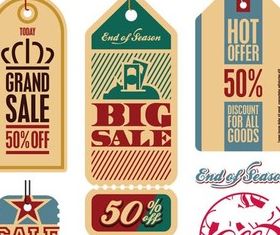Sale Vintage Stickers graphic vector
