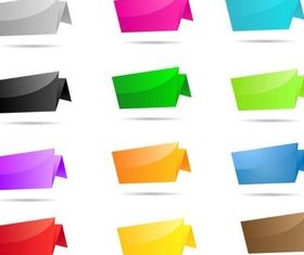 Origami Color Elements vector graphics