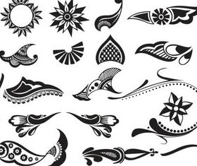 Various Stylish Tatoo 21 set vector