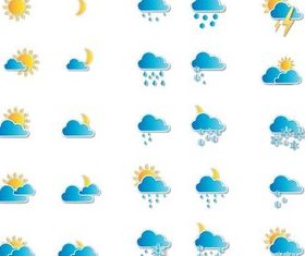 Weather Creative Icons art vector material