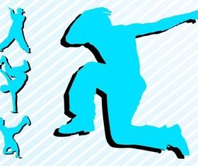 Breakdancers Graphic vector
