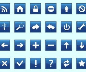 Square Technology Icons art vector graphics