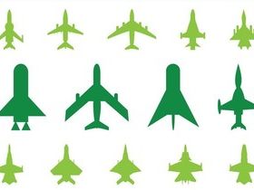 Military Planes Icons vector