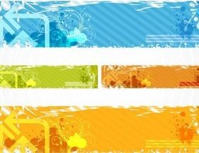 Grunge Banners graphic design vectors