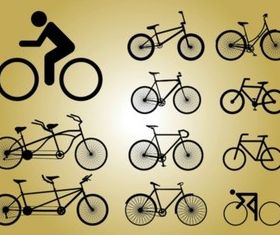 Biking Icons vectors graphic