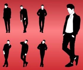 Model Poses vector graphic