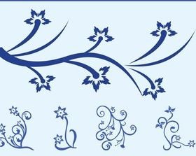 Blue Flowers free vector
