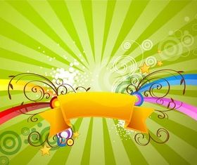 Green Background Template art vectors material