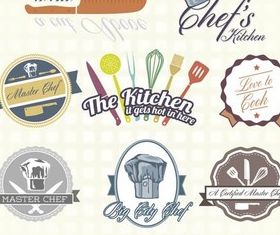 Food Bright Labels art vector