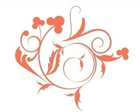 Swirling Floral Design vector
