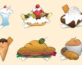Cartoon Meals art vector