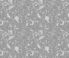 Gray Floral Pattern vector