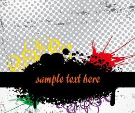 Halftone Banner design vector