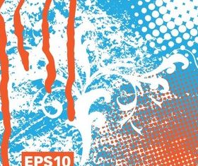 Grunge Halftone Background vectors