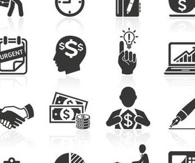 Business People Icons 9 vectors material