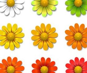 Shiny Color Flowers vector