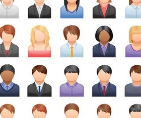 Various People Icons vector material