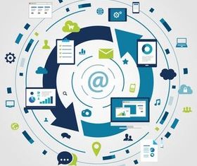 Communication Backgrounds 3 shiny vector