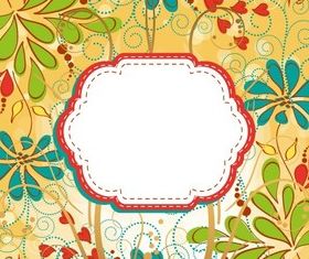 Floral Invitation vectors material