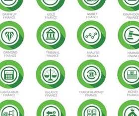Green Finance Icons vector
