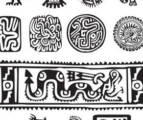 Aztec Elements vectors graphic