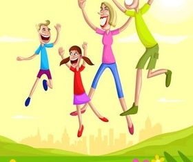 Backgrounds with Family vector