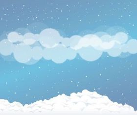 Snow Clouds background vectors material