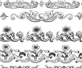 Stylish Ornamental Borders 19 set vector