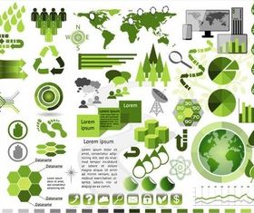 Ecology Green Infographics art vectors graphics