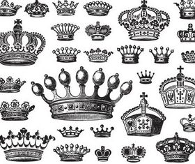 Heraldic Crowns free vector