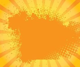 Orange Grungy Sunburst vector