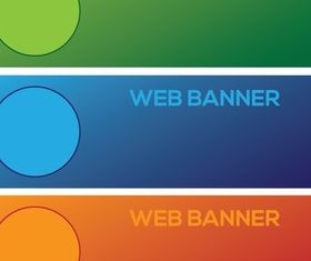 Three Colorful Banner vector