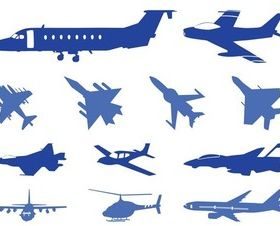 Aircraft Silhouettes vector