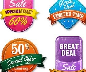Shiny Sale Stickers free shiny vector