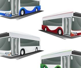 Color Different Buses art vectors