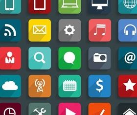 Different Flat Icons 12 vector