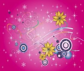 Snow And Flowers vector