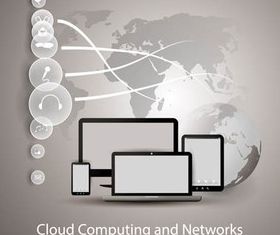 Computing Clouds art vector design