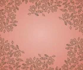 Outline Flowers background vector
