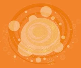 Circles And Flowers vector