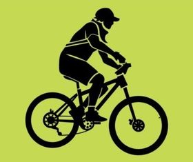 Biker Silhouette Illustration vector