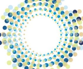 Abstract Circle Halftone Shape set vector