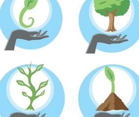 Ecology Bright Symbols vector graphics