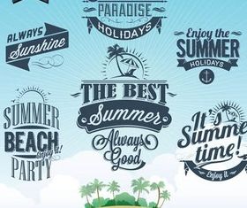 Summer Vintage Labels art vector