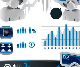 3D Infographics Elements design vector