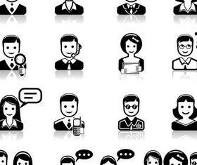 Business People Icons 6 vector