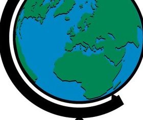 Earth Globe Clip Art vectors graphic