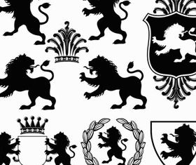 Stylish Heraldic Signs 4 Illustration vector